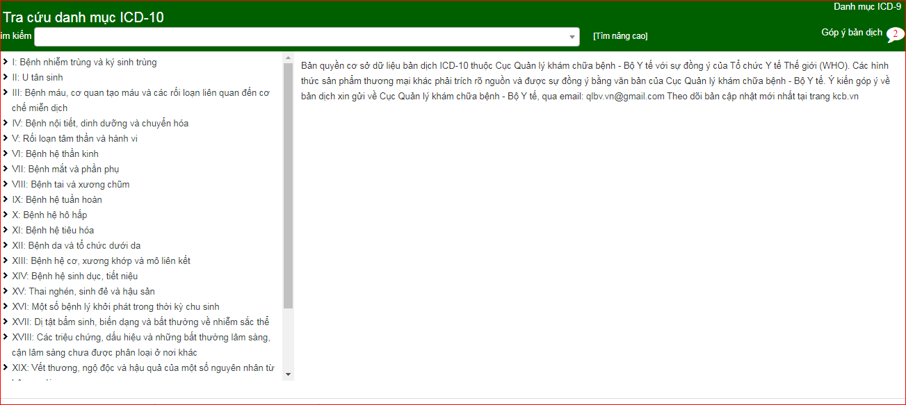 ICD-10 ban hành kèm theo QĐ 4469/QĐ-BYT năm 2020